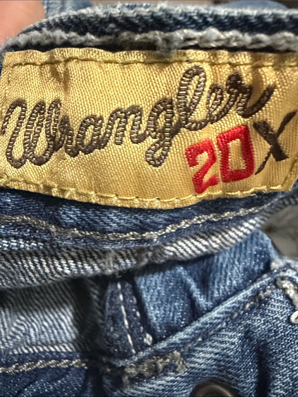 Wrangler 20X Kids Blue Denim Jeans - 7 Slim